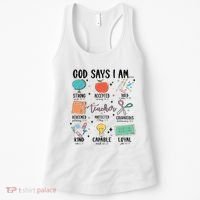 Funny God Says I Am Teacher Bible Verse Christian Teacher Teacher God Says Women's Tank Top thumb 0