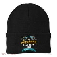 Funny Game Show Host Awesome Job Occupation Graduation Beanie thumb 0