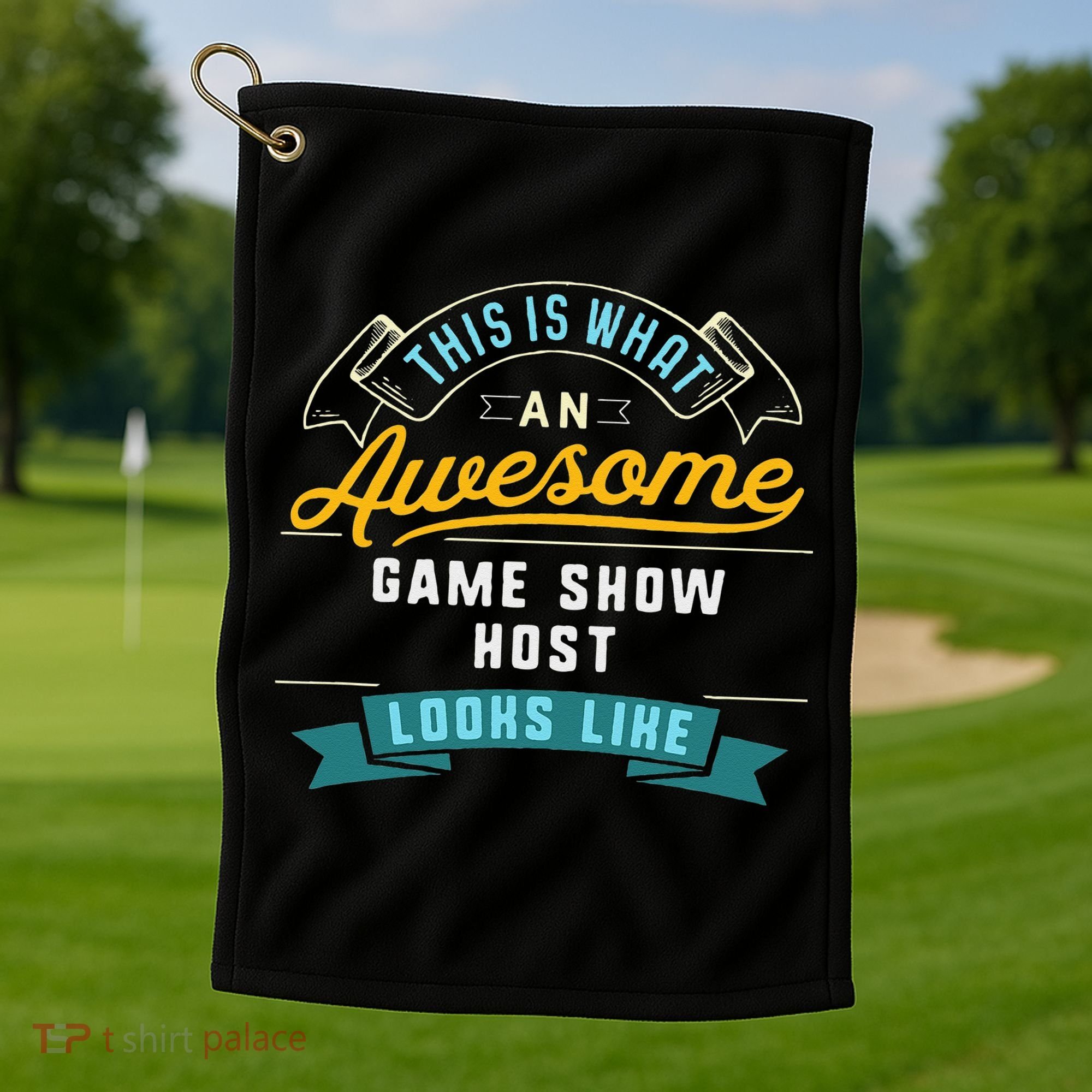 Funny Game Show Host Awesome Job Occupation Graduation Golf Towel