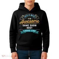 Funny Game Show Host Awesome Job Occupation Graduation Kids Hoodie thumb 4