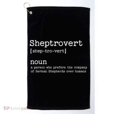Funny German Shepherd Dog Golf Towel
