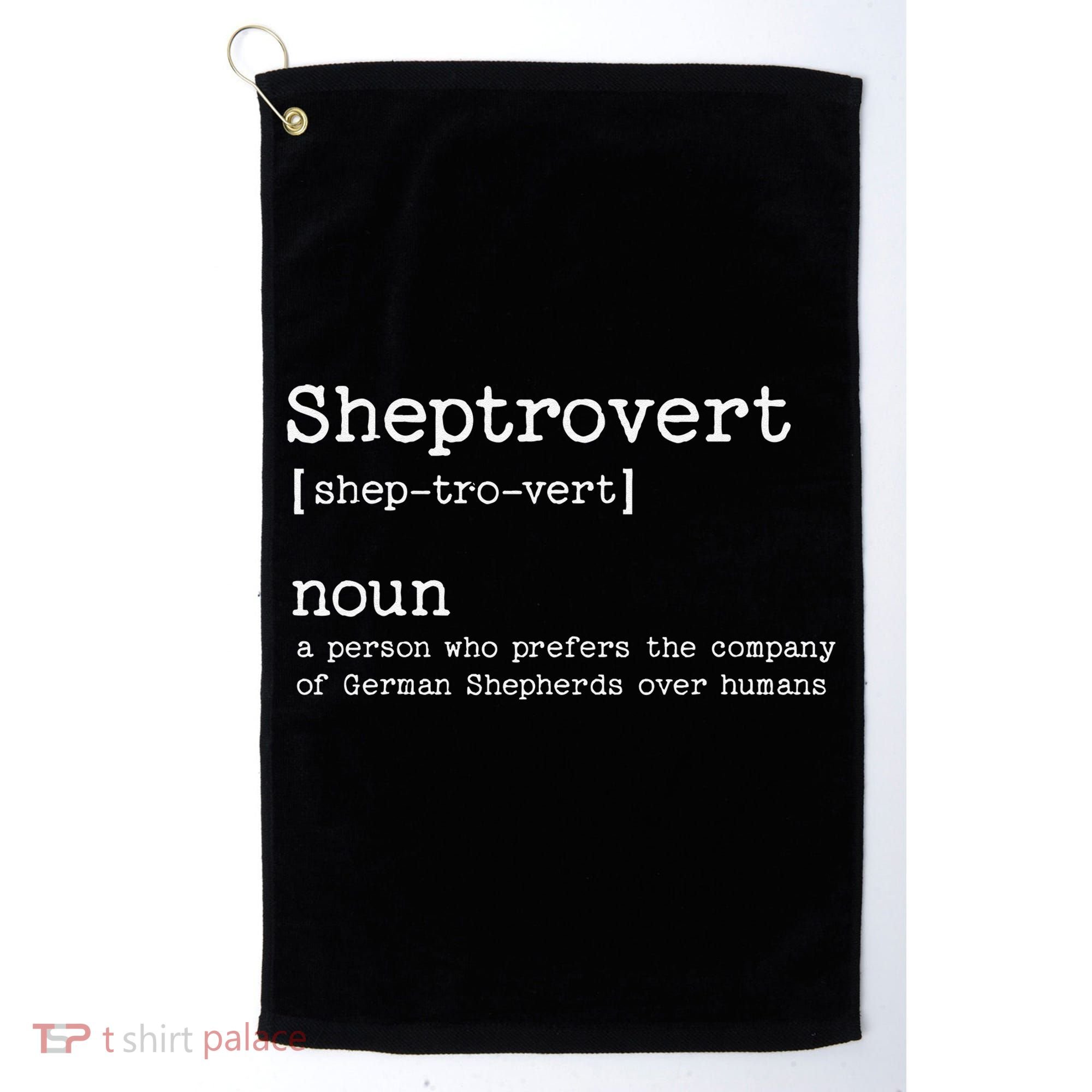 Funny German Shepherd Dog Golf Towel