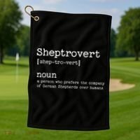 Funny German Shepherd Dog Golf Towel thumb 1