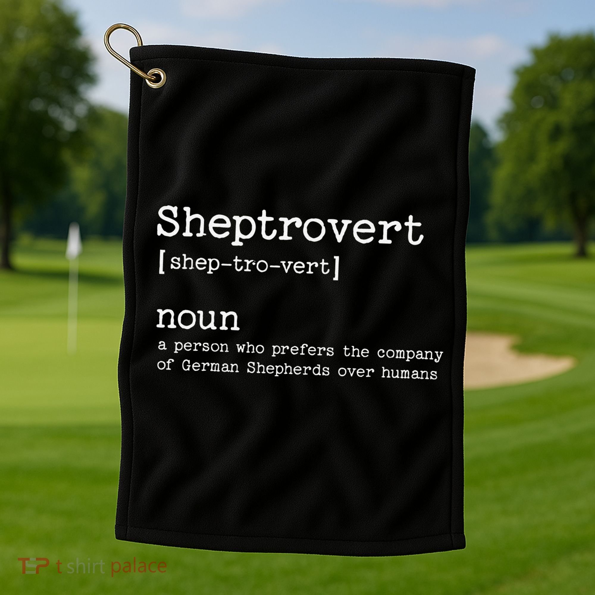 Funny German Shepherd Dog Golf Towel