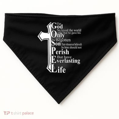 For God So Loved The World That He Gave USA-Made Doggie Bandana