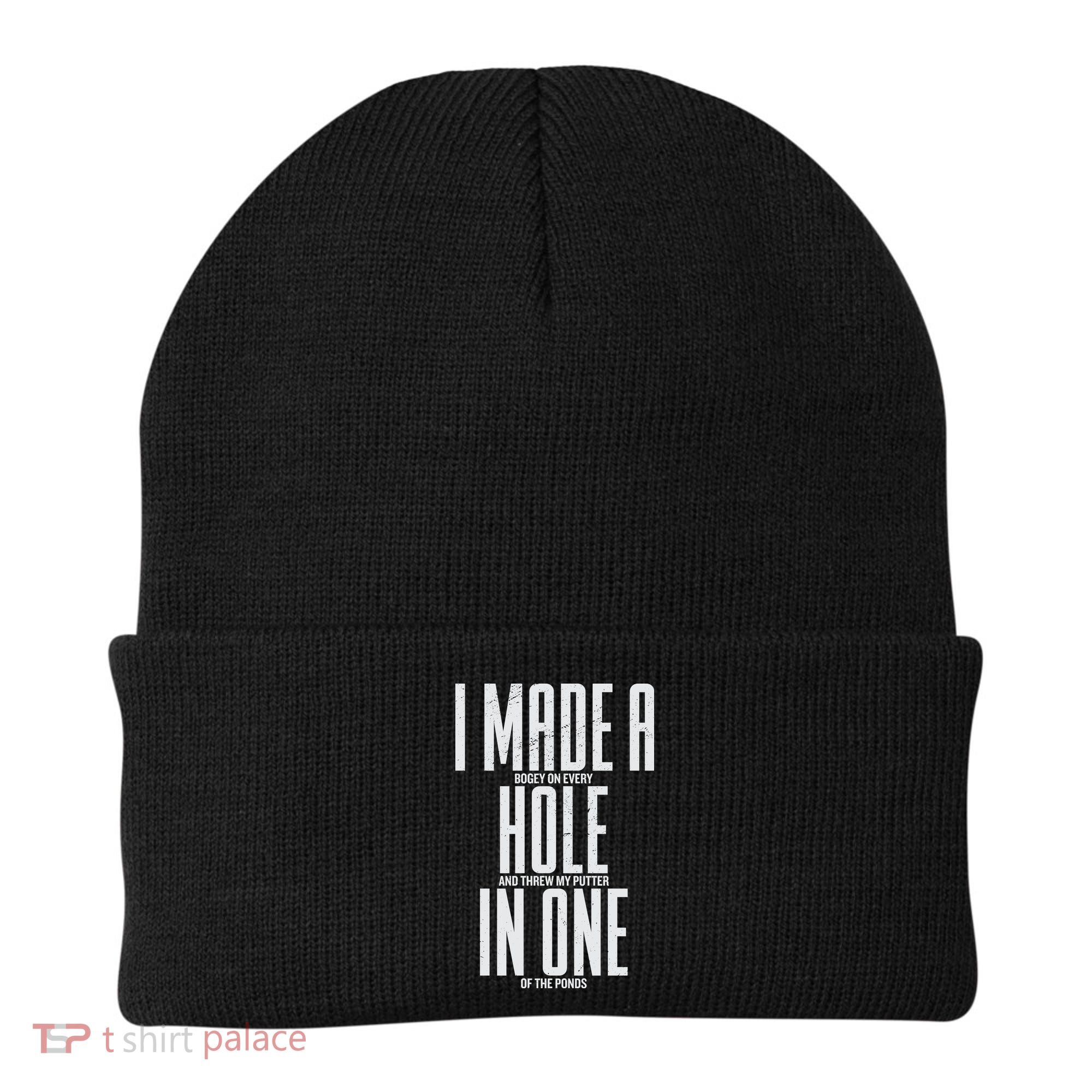 Funny Golf Shirts For Men Women Hole In One Golf Beanie