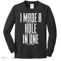 Funny Golf Shirts For Men Women Hole In One Golf Kids Long Sleeve Shirt thumb 0