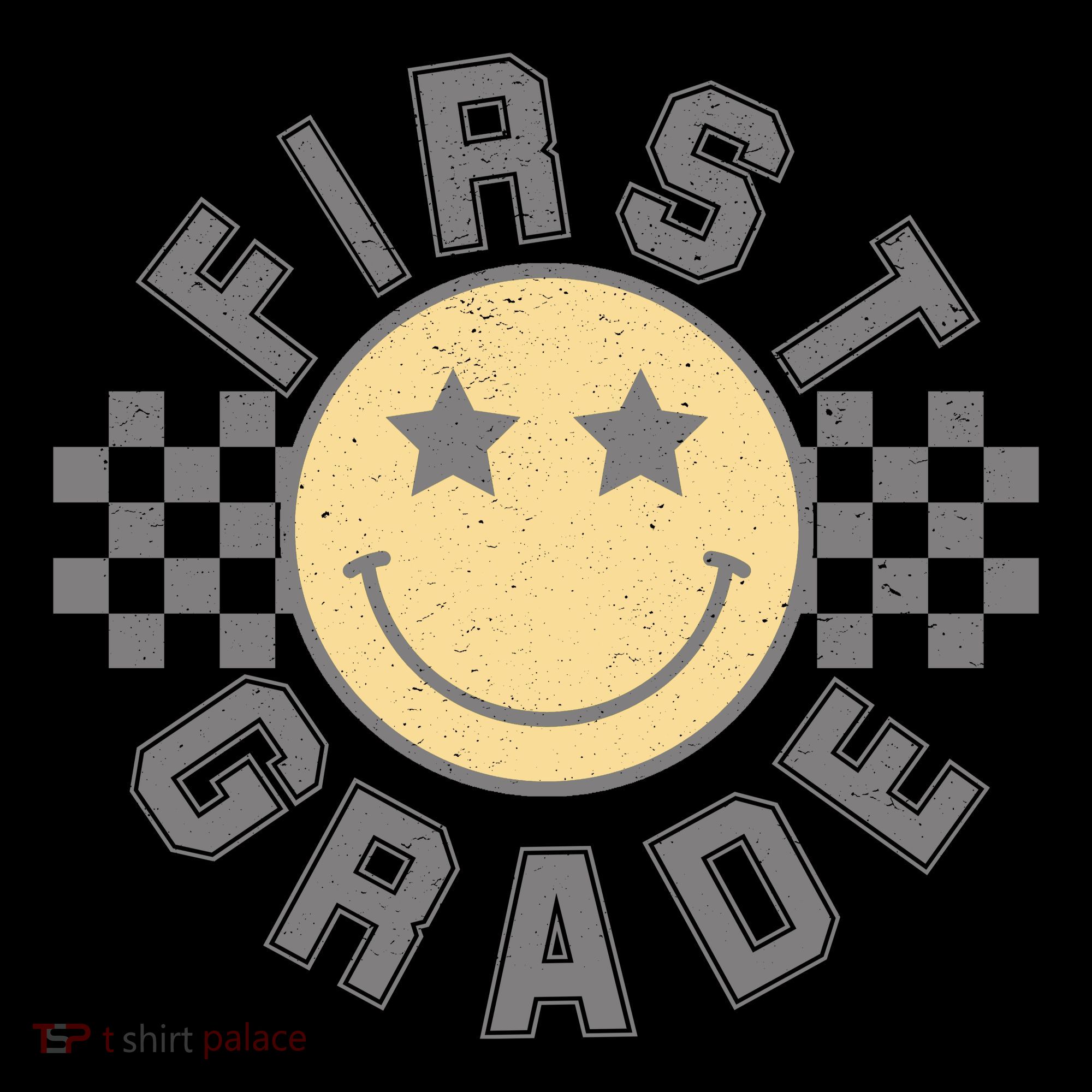 First Grade Star Smile Checker Back To School Retro Tote Bag
