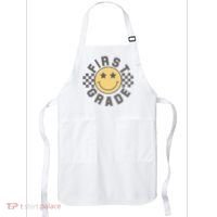 First Grade Star Smile Checker Back To School Retro Apron thumb 0
