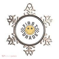 First Grade Star Smile Checker Back To School Retro Ornament thumb 0