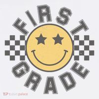 First Grade Star Smile Checker Back To School Retro Ornament thumb 1