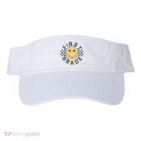 First Grade Star Smile Checker Back To School Retro Visor thumb 0