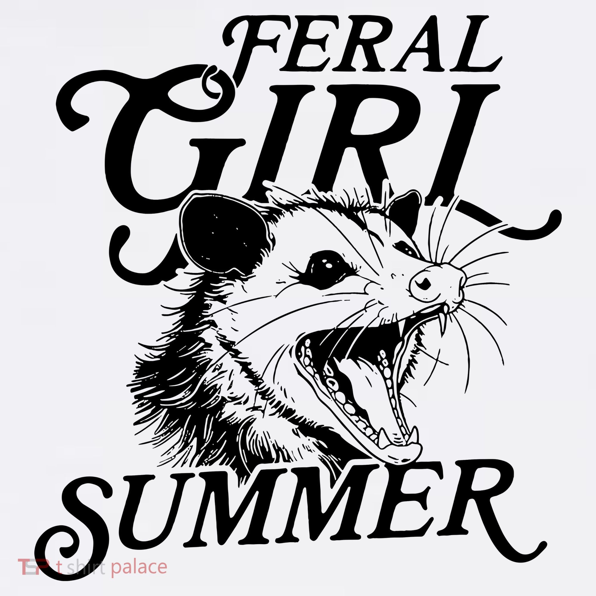Feral Girl Summer Opossum Apron