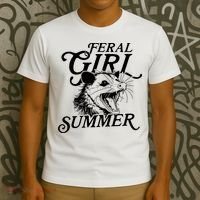 Feral Girl Summer Opossum T-Shirt thumb 3