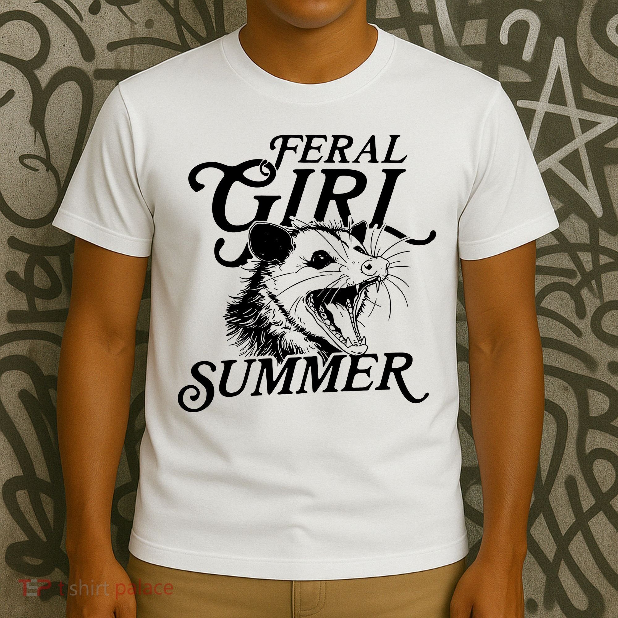 Feral Girl Summer Opossum T-Shirt