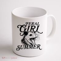 Feral Girl Summer Opossum Coffee Mug thumb 1