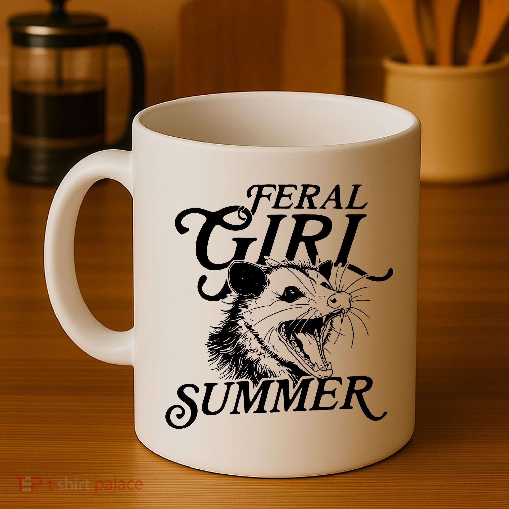 Feral Girl Summer Opossum Coffee Mug