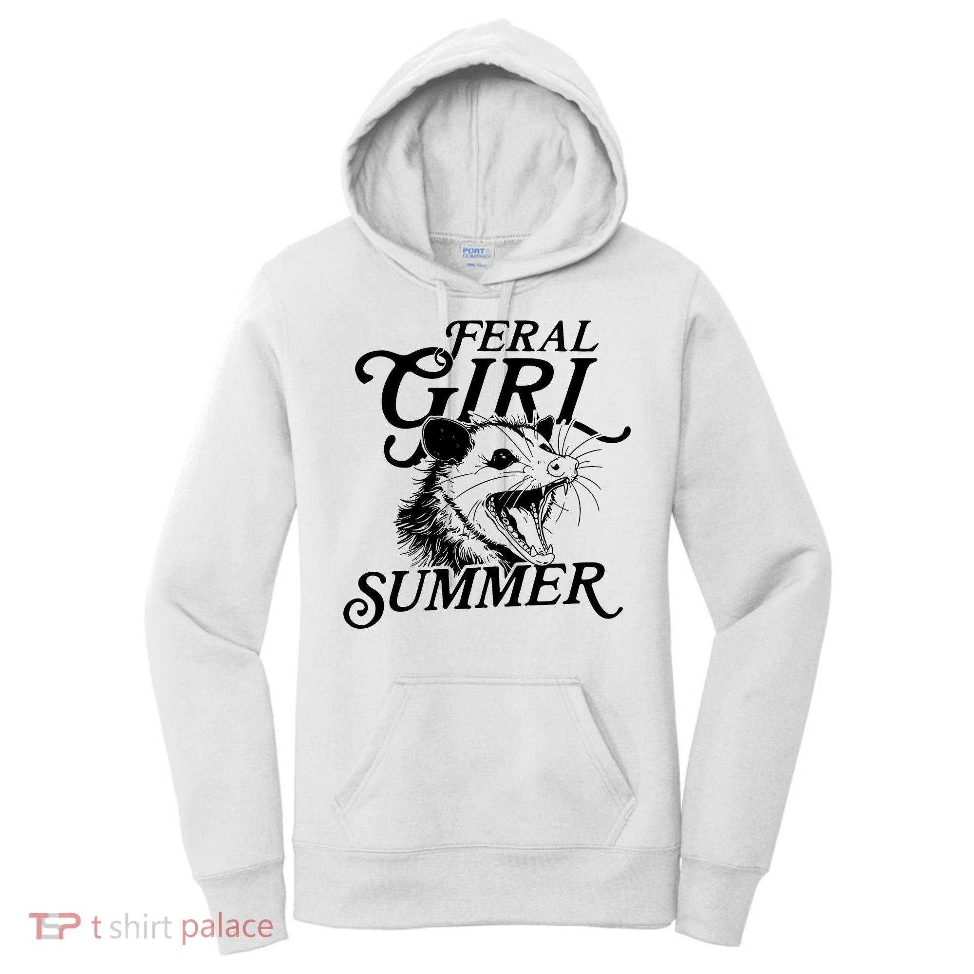 Feral Girl Summer Opossum Women's Hoodie