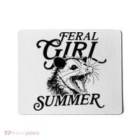 Feral Girl Summer Opossum Mousepad thumb 0