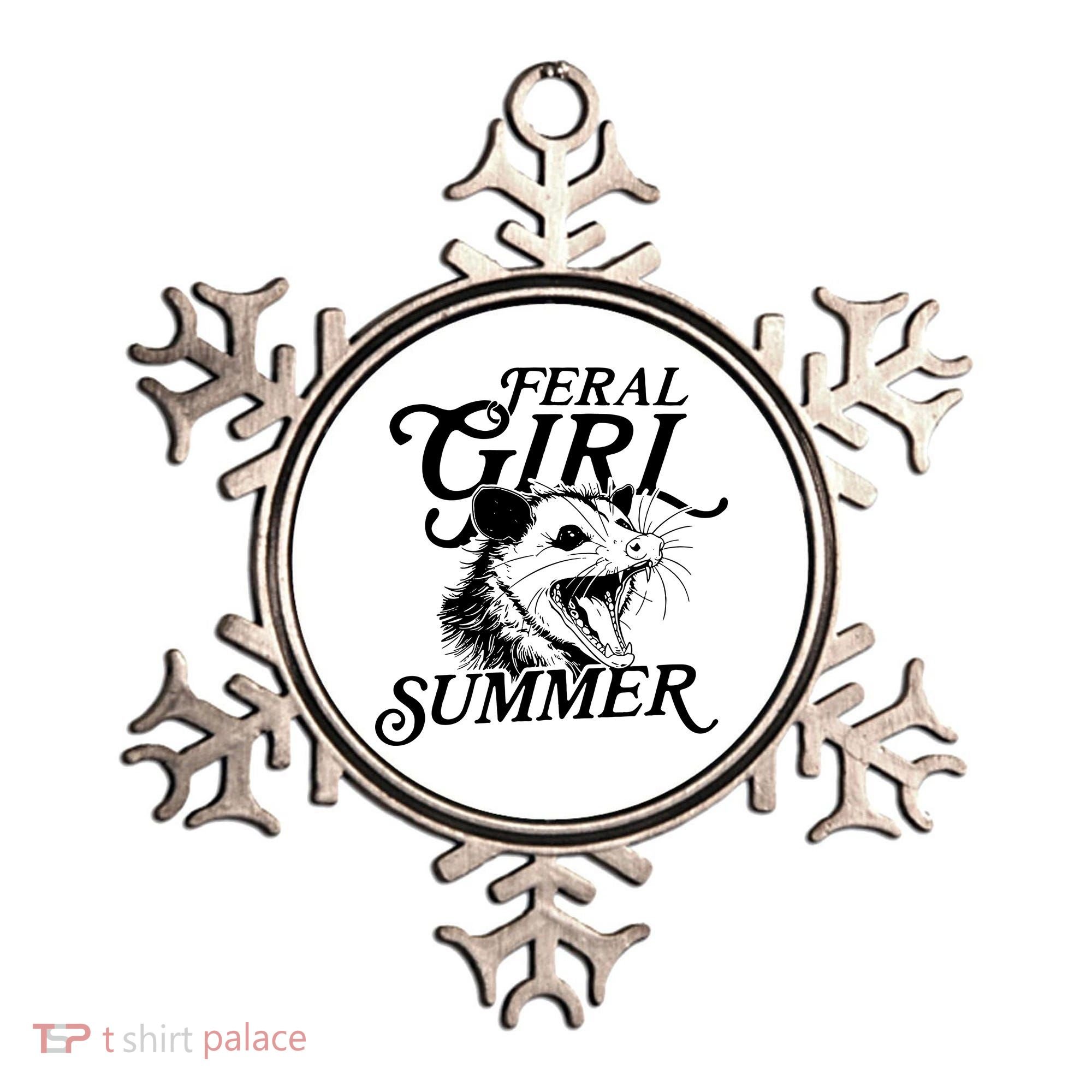 Feral Girl Summer Opossum Ornament