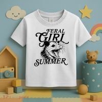 Feral Girl Summer Opossum Toddler T-Shirt thumb 3