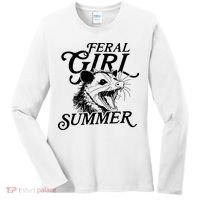 Feral Girl Summer Opossum Women's Long Sleeve Shirt thumb 0