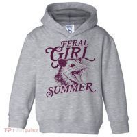 Feral Girl Summer Funny Toddler Hoodie thumb 0