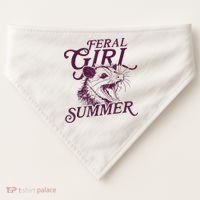 Feral Girl Summer Funny USA-Made Doggie Bandana thumb 0