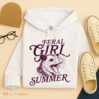 Feral Girl Summer Funny Hoodie thumb 4