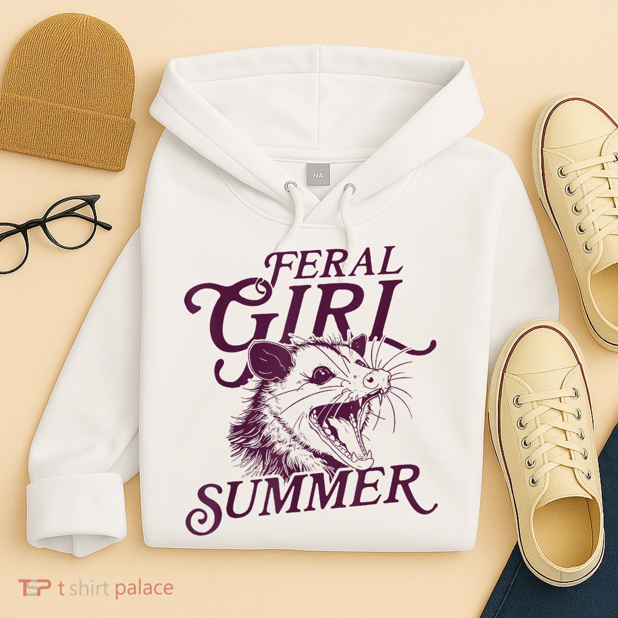 Feral Girl Summer Funny Hoodie