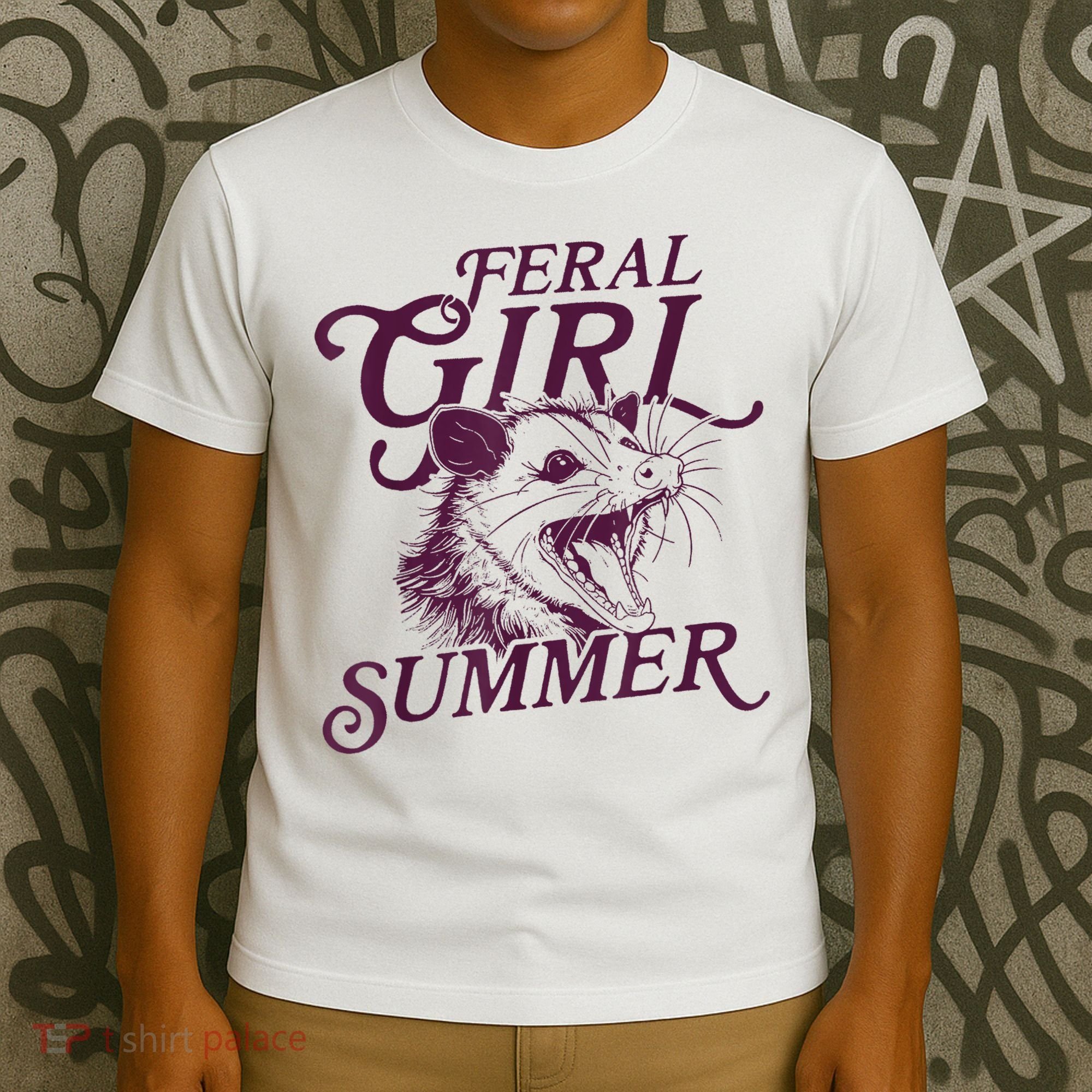 Feral Girl Summer Funny T-Shirt