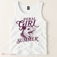 Feral Girl Summer Funny Tank Top thumb 2