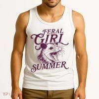 Feral Girl Summer Funny Tank Top thumb 3