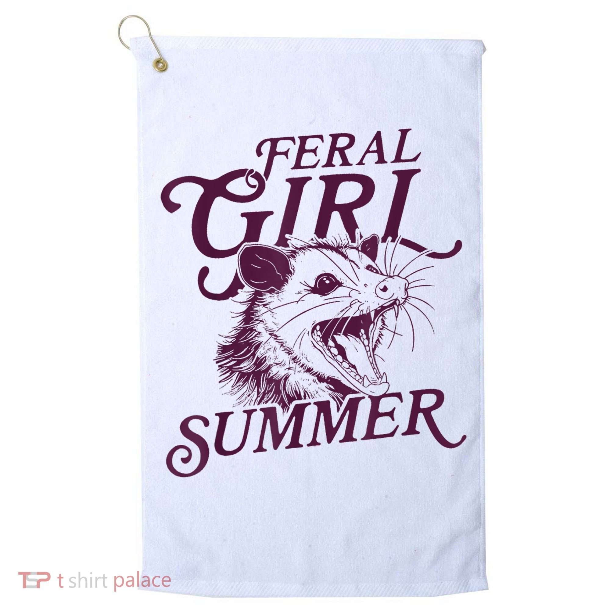 Feral Girl Summer Funny Golf Towel