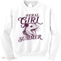 Feral Girl Summer Funny Kids Sweatshirt thumb 0