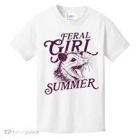Feral Girl Summer Funny Kids T-Shirt thumb 0