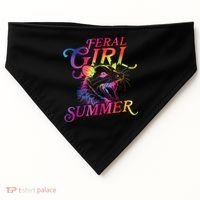 Feral Girl Summer Funny USA-Made Doggie Bandana thumb 0