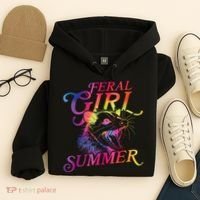 Feral Girl Summer Funny Hoodie thumb 4