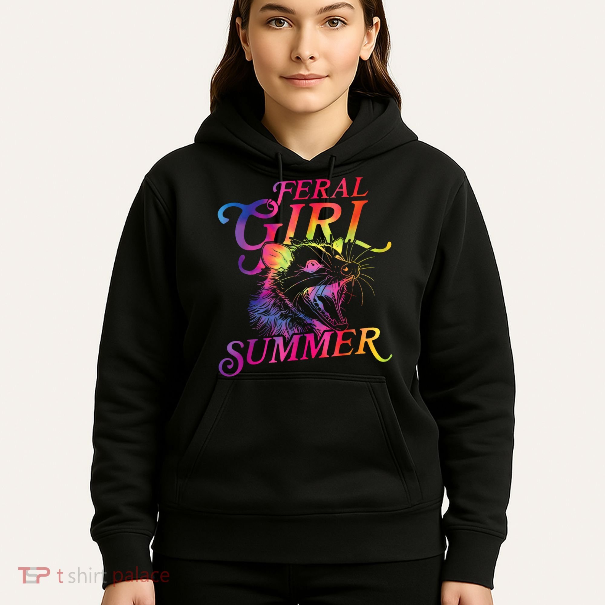 Feral Girl Summer Funny Hoodie