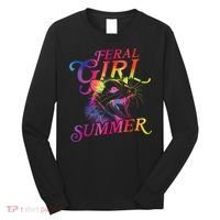Feral Girl Summer Funny Long Sleeve Shirt thumb 0