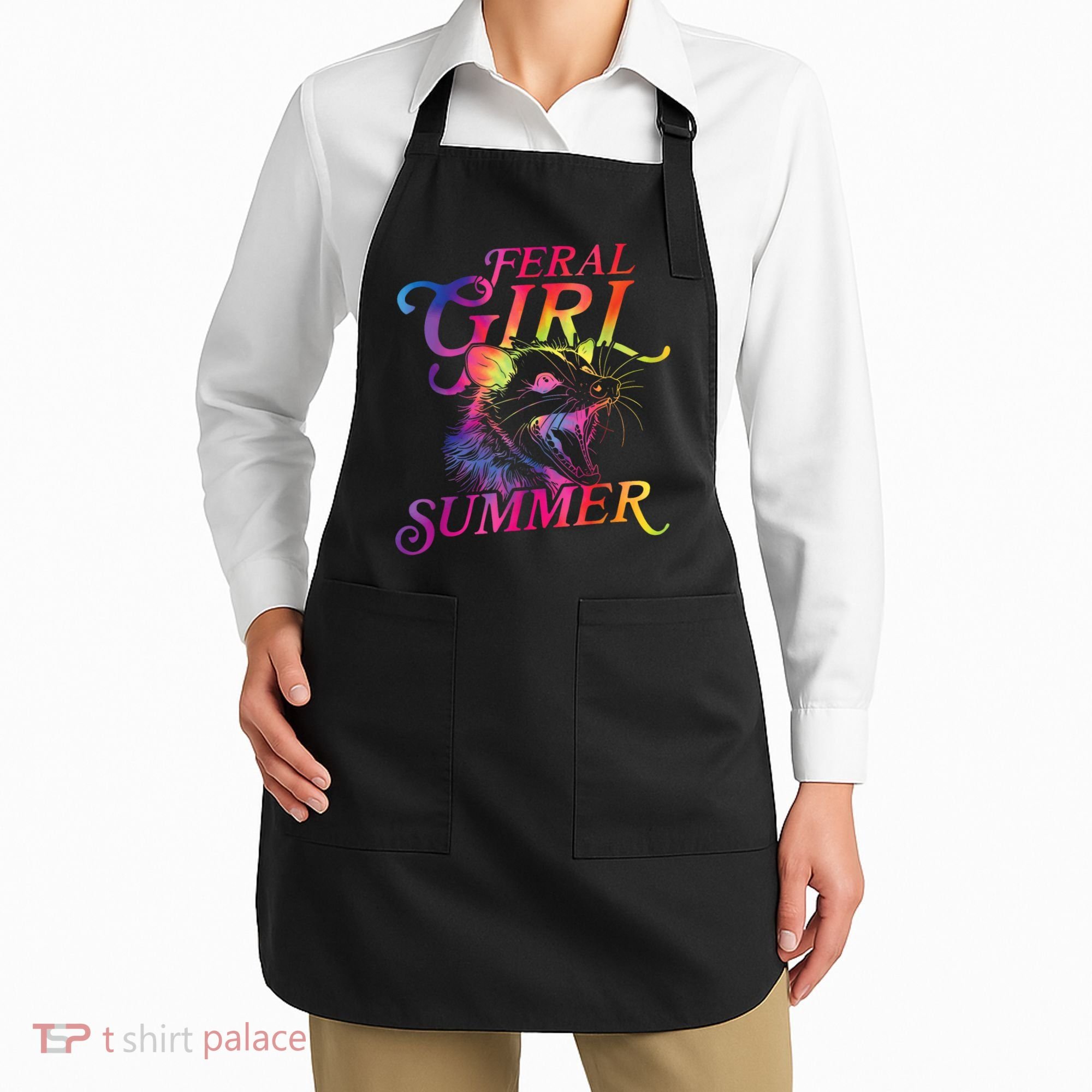 Feral Girl Summer Funny Apron