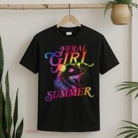 Feral Girl Summer Funny T-Shirt thumb 2