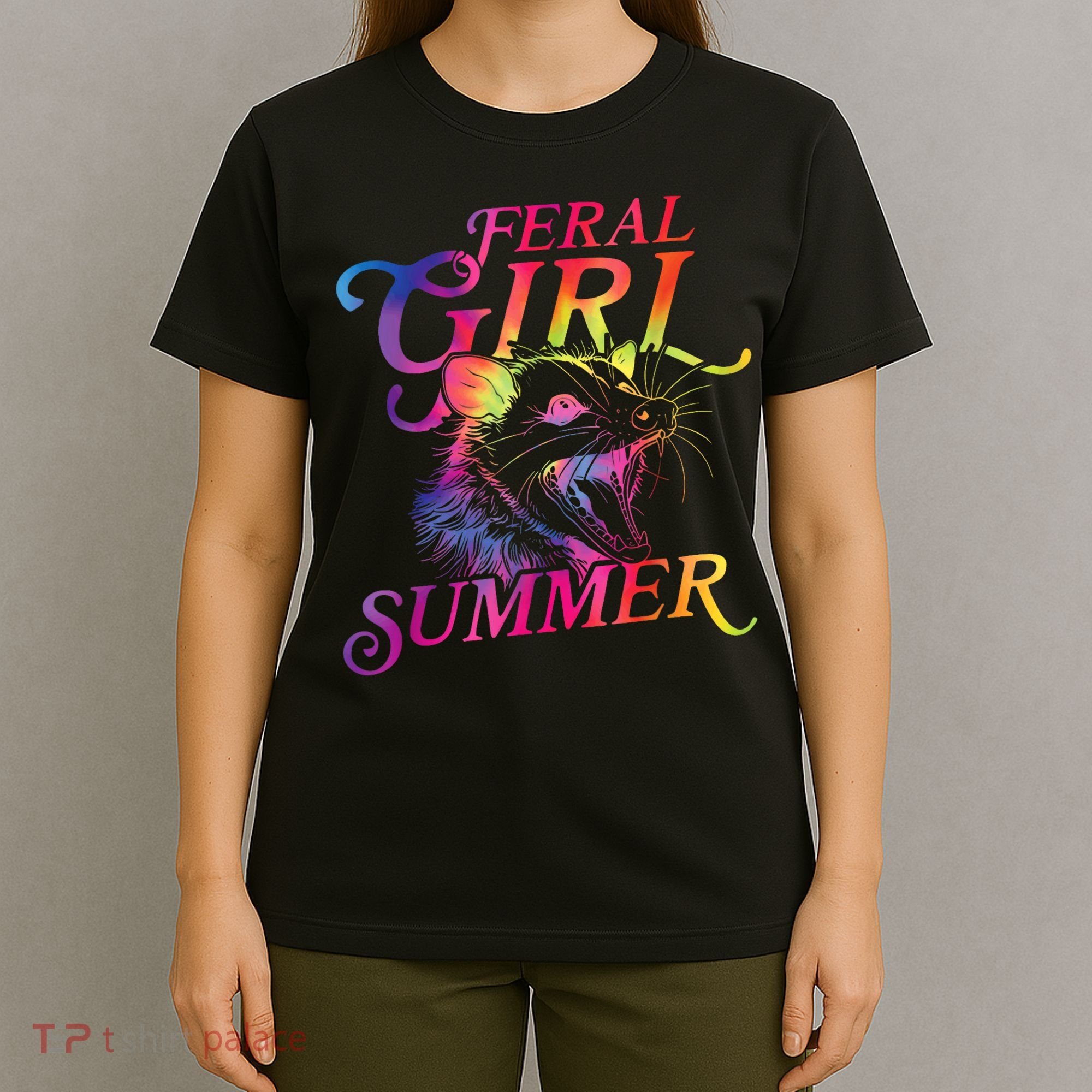 Feral Girl Summer Funny T-Shirt