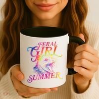 Feral Girl Summer Funny Coffee Mug thumb 3