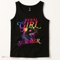 Feral Girl Summer Funny Tank Top thumb 2