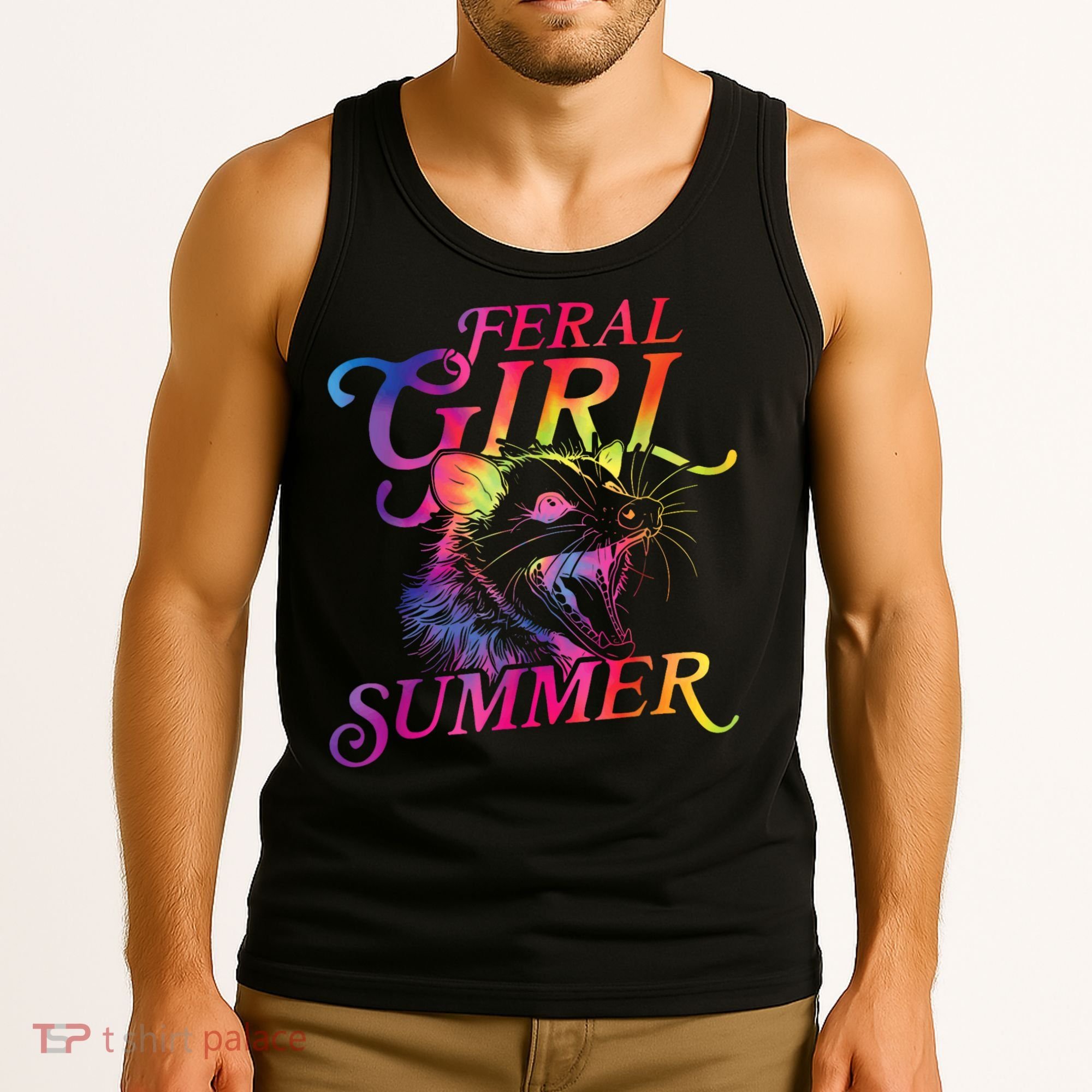 Feral Girl Summer Funny Tank Top