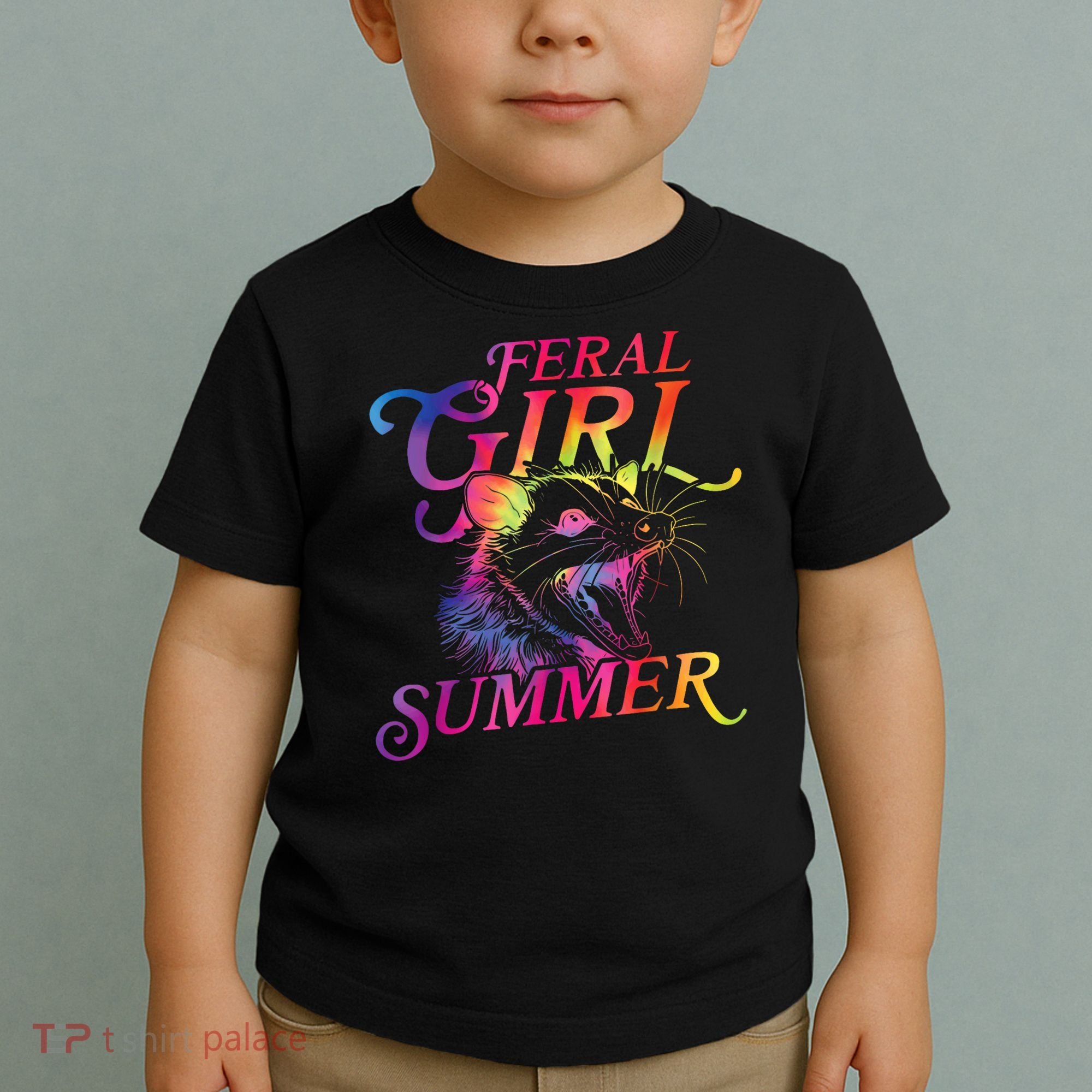 Feral Girl Summer Funny Toddler T-Shirt