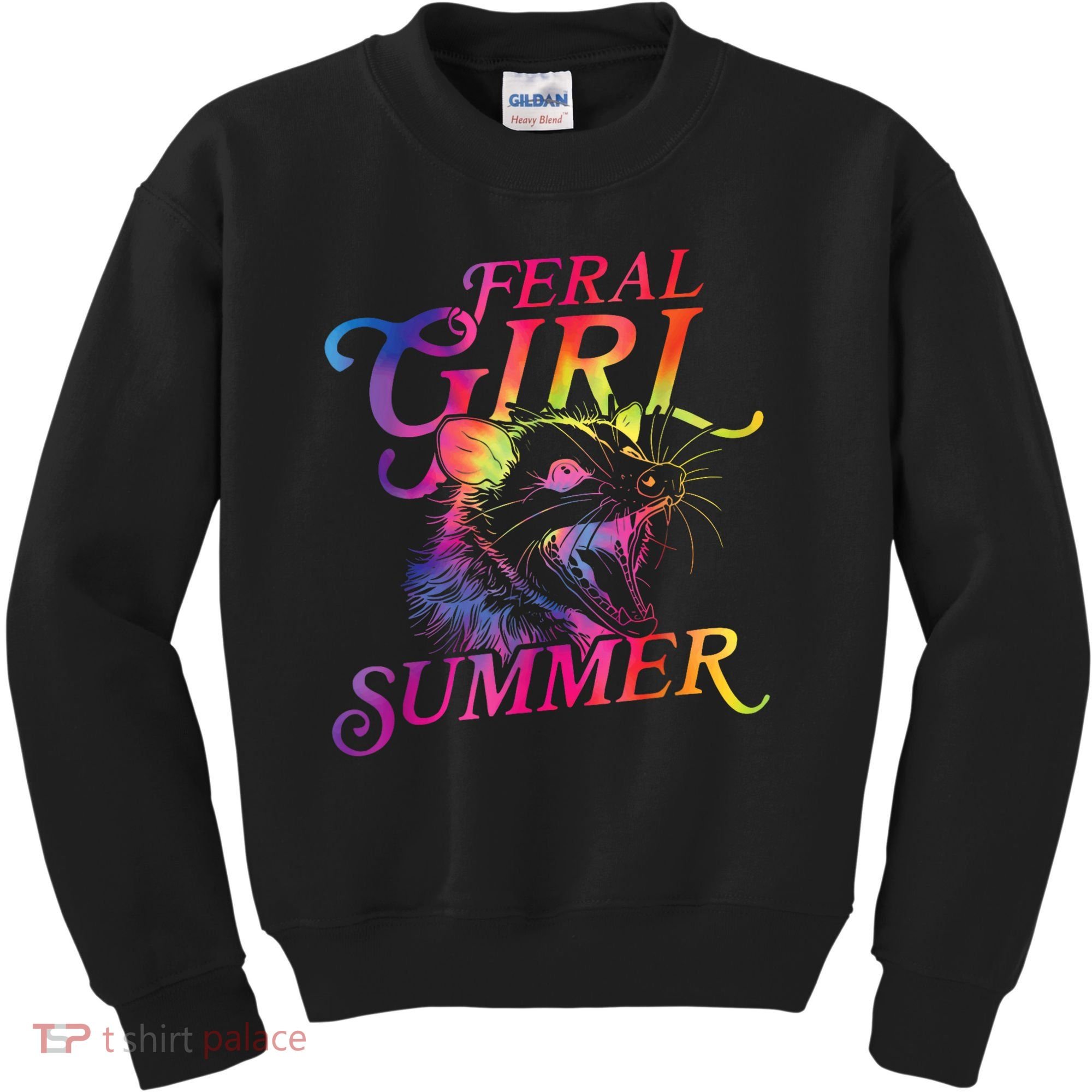Feral Girl Summer Funny Kids Sweatshirt