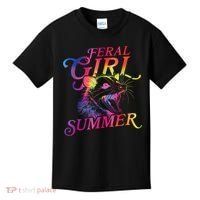 Feral Girl Summer Funny Kids T-Shirt thumb 0