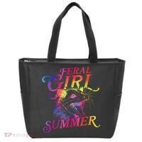 Feral Girl Summer Funny Tote Bag thumb 0